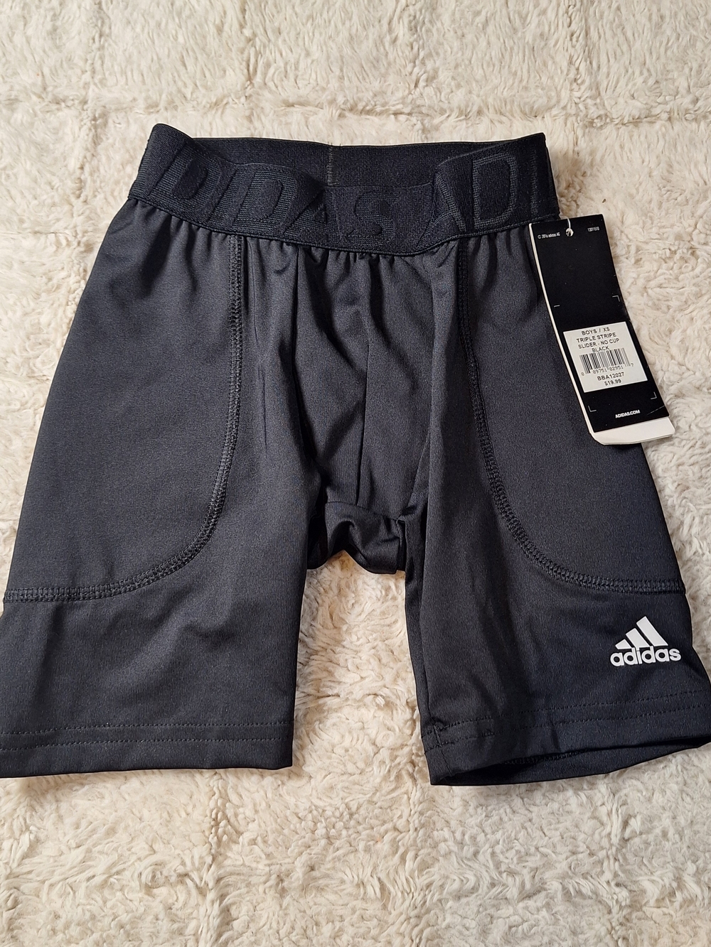 Adidas Boys Black Compression Shorts